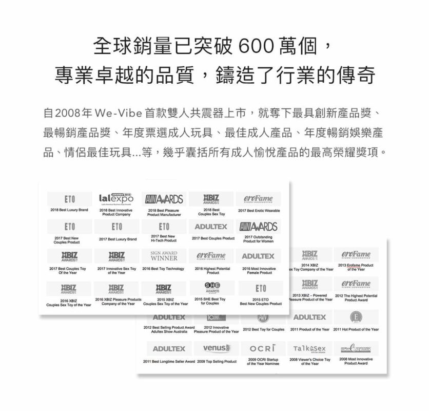ainii 愛倪兩性健康專科 We Vibe 國際大獎認證