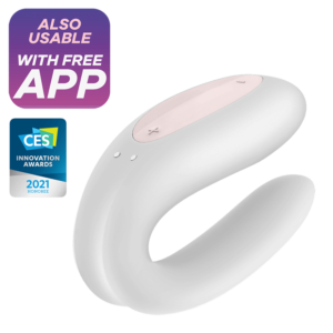 ainii 愛倪兩性健康專科 Satisfyer Double Joy 智能伴侶共震器 白 1
