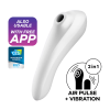 Satisfyer dual pleasure 智能震動吸吮按摩棒 產品圖 白 1