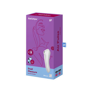 Satisfyer dual pleasure 智能震動吸吮按摩棒 產品圖 白 6