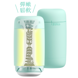 Tenga Puffy Mint Green 悠柔杯 手搖紓壓器 描述圖 1