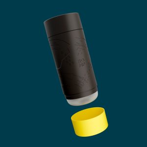 ROMP Dash 黑色手搖紓壓器官方產品照 03,深青色品牌背景